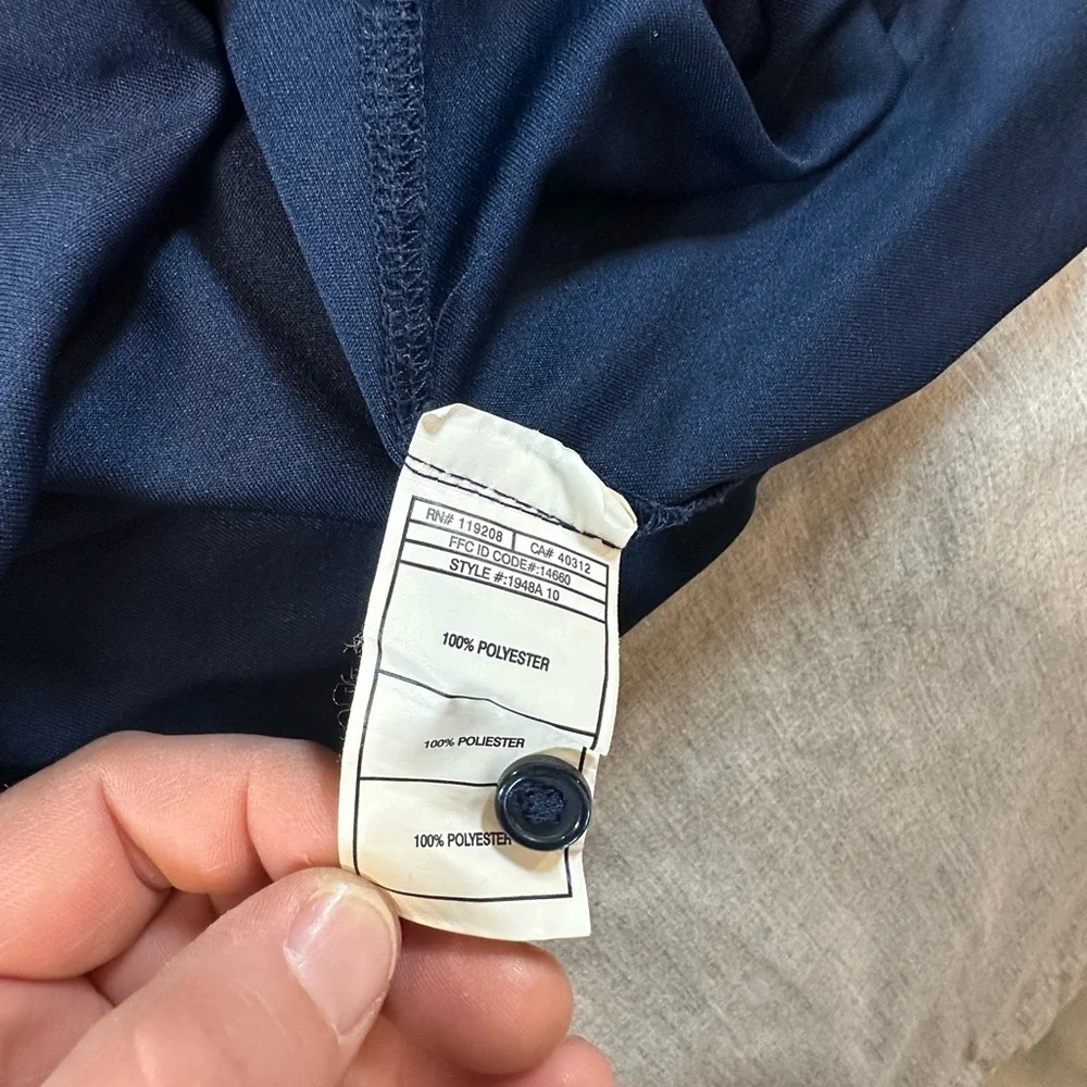 Adidas Dark Blue and White Notre Dame Men's Active Polo Shirt - Picture 12 of 12